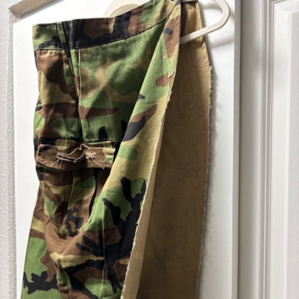 Cargo Camo Split Skirt